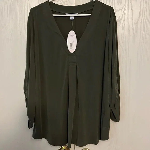 Boutique Plus V Neck Blouse - Picture 1 of 5